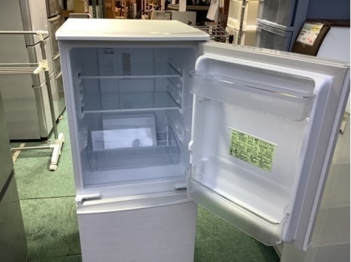 【リサイクルサービス八光　田上店　安心の3か月保証　配達設置ok】シャープ SHARP 冷蔵庫(幅48.0cm) 137L つけかえどっちもドア 2ドア SJ-D14F-W