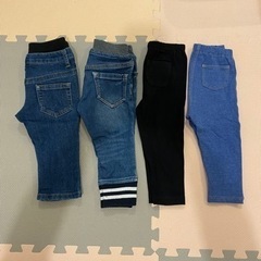 受け渡し決まりました！ジーパン＆レギンス4点セット 80cm レ...