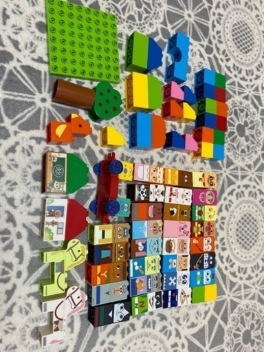 値下げ　おおきな観覧車のくるくる遊園地ブロックバケツ& アンパンマンハッピーブロックボックス 100