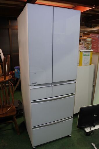 三菱 18年式 MR-MX50D-W 503L 6ドア ファミリータイプ ガラストップ 冷蔵庫 エリア格安配達 11*23