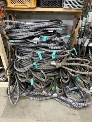 玉掛けワイヤー22m 24mm 28mm 8m 10m スイベルフック