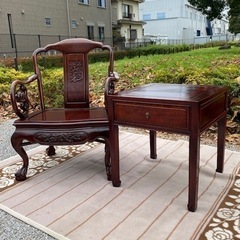 ◎大幅お値下げしました‼️唐木家具 サイドテーブル 花台 飾り台...