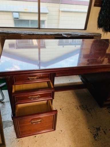 【美品・ビンテージ家具】高級机 やや難あり