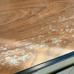 お譲り確定済み【LOWYA】ローテーブルお譲りします/スチール脚/天然木/ウォルナット/ブラックの画像