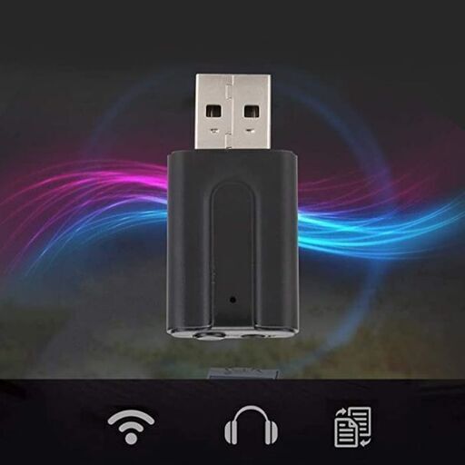 ワイヤレスBluetooth5.0アダプター、2 in 1トランスミッターレシーバー1