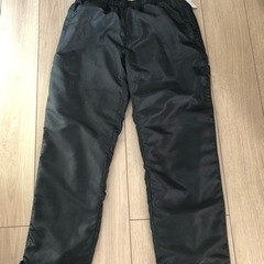 新品！撥水加工　裏フリース　ズボン　メンズＬ　黒