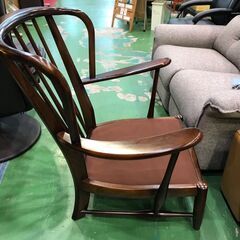 【愛品館八千代店】Karimoku　カリモク　コロニアル　平織布張肘掛椅子【愛八SF】の画像