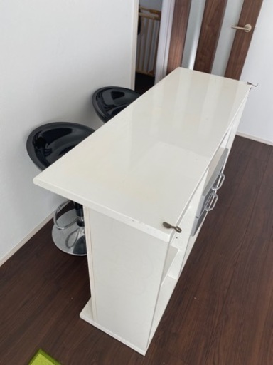 収納付　バーカウンター　椅子セット【なるべく早い引取希望】