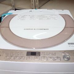 完売【☆美品☆良品２０１８年製　７キロタイプ】シャープ　全自動電気洗濯機　型式　ＥＳ-ＫＳ７０Ｔ-Ｎ