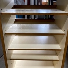 【決定】【中古品】引き出し付き木製収納棚の画像
