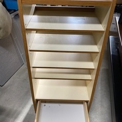 【決定】【中古品】引き出し付き木製収納棚