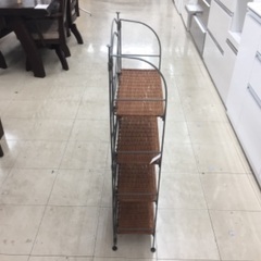 オープンラック ブラウンxグレーの画像