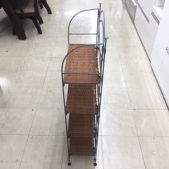オープンラック ブラウンxグレーの画像
