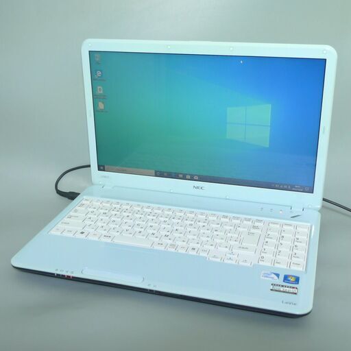 中古美品 ミントグリーン ノートパソコン 高速SSD 15.6型 NEC PC-LS150CS1YL Celeron 4GB DVDマルチ 無線LAN Wi-Fi Windows10 Office