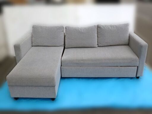 【自社配送は札幌市内限定】NITORI/ニトリ 布張りカウチソファベッド ノアール グレー系 使用感有り 中古【USED】藻岩店倉庫保管品