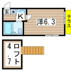 大家直⭐️ジュネパレス稲毛第5(仲介手数料無料、インタネット無料...