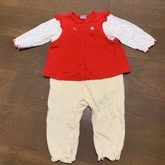 ミキハウス80 トレーナーロンパース