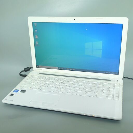 新品高速SSD ホワイト ノートパソコン 中古良品 15.6型 東芝 T453/33KWY Celeron 4GB DVDマルチ 無線 Wi-Fi カメラ Windows10 Office