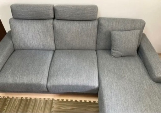 定価約10万円　ニトリ　3人掛け　布張りカウチソファ　Nポケット
