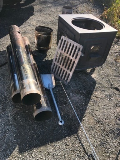 薪ストーブ　新保製作所　ミニ薪ストーブ3面窓