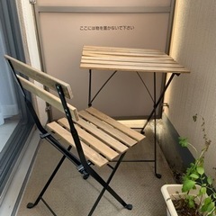 IKEA テルノー 折りたたみテーブル と 折りたたみチェアのセット