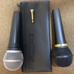 屋外用充電式大容量アンプ マイク2本付き!!の画像