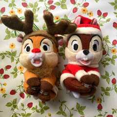 ［クリスマスグッズ］チップとデールぬいぐるみ（未使用）