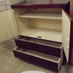 飛鳥工芸　欅箪笥　引出2段【愛品倶楽部柏店　問い合わせ番号 155-018234 002】 の画像