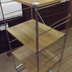 【値下げしました】無印良品 ステンレスユニットシェルフ・オーク材棚セット【愛品倶楽部柏店】の画像