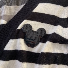 【Disney】ミッキーマウス　ボーダーカーディガン　ミッキーの画像