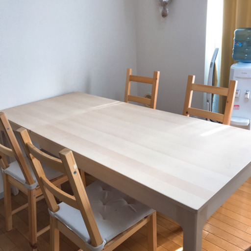 IKEA ダイニングテーブル　椅子　セット　拡張機能あり