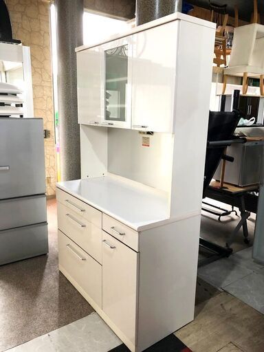 札幌近郊　送料無料　ﾆﾄﾘ　ｷｯﾁﾝﾎﾞｰﾄﾞ　収納家具　W120　ﾎﾜｲﾄ　ｺﾙﾄ120