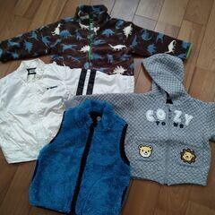 子供服 アウター ベスト フリース パーカー 90 男の子 ベビ...