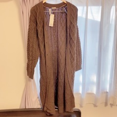 【新品タグ付き】ニット ガウン リボン付き