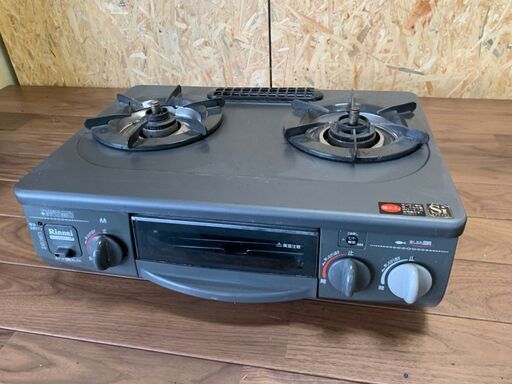 【Rinnai】リンナイ 2口 ガスコンロ ガステーブル グリル付 LPガス用 RTS-336WNTS-R 2008年製.