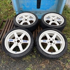 値下げ不可】TE37 18x9j+39 18x9.5j +43 PCD100 値下げ不可】TE37 18x9j+