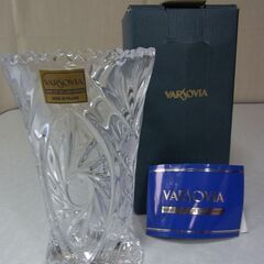 VARSOVIA クリスタルガラス 花瓶 長期保管の未使用の画像