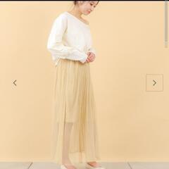 新品未使用タグ付き／マキシ丈シフォンスカート　の画像