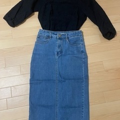 レーストップス デニムスカート セット売り