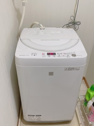 シャープ 5．5kg全自動洗濯機 keyword キーワードホワイト ESG5E3KW