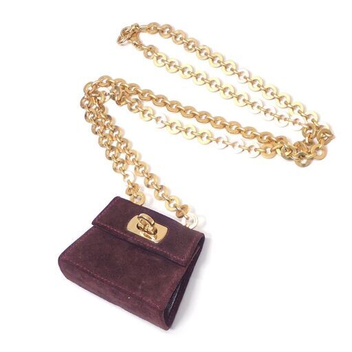 AA660 FERRAGAMO フェラガモ ガンチーニ チェーン ミニバッグ