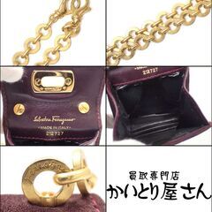 AA660 FERRAGAMO フェラガモ ガンチーニ チェーン ミニバッグの画像