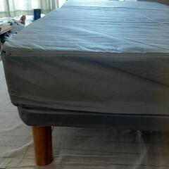綺麗!脚付きマットレスシングルベッドの画像