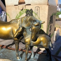 干支の置物　ブロンズ　馬の画像