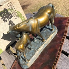干支の置物　ブロンズ　馬の画像