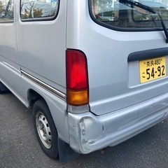 スバル　サンバーバン　TV1  平成13年式　93000キロ　シルバー 2WD 5MT 車検令和3年11月30日まで！の画像