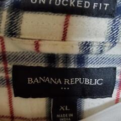 Banana Republic　バナナリパブリック　秋冬用チェックシャツ　XL　の画像