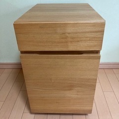 再値下しました。無印良品　デスクキャビネット　タモ材