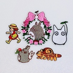 となりのトトロ　アイロンワッペン　5枚セット　在庫処分c