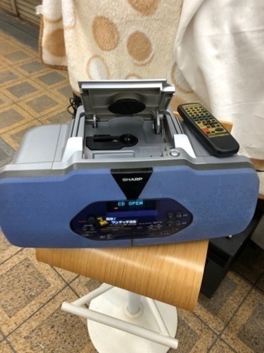 シャープ　CD/MD プレーヤー　リモコン付き